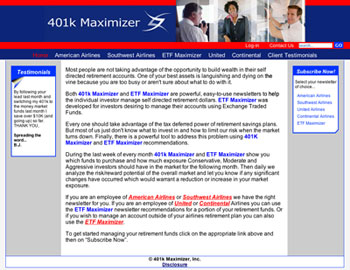401KMaximizer.com screen shot